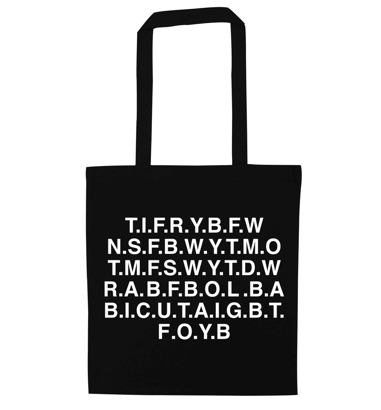 Gen Z funny viral meme  black tote bag