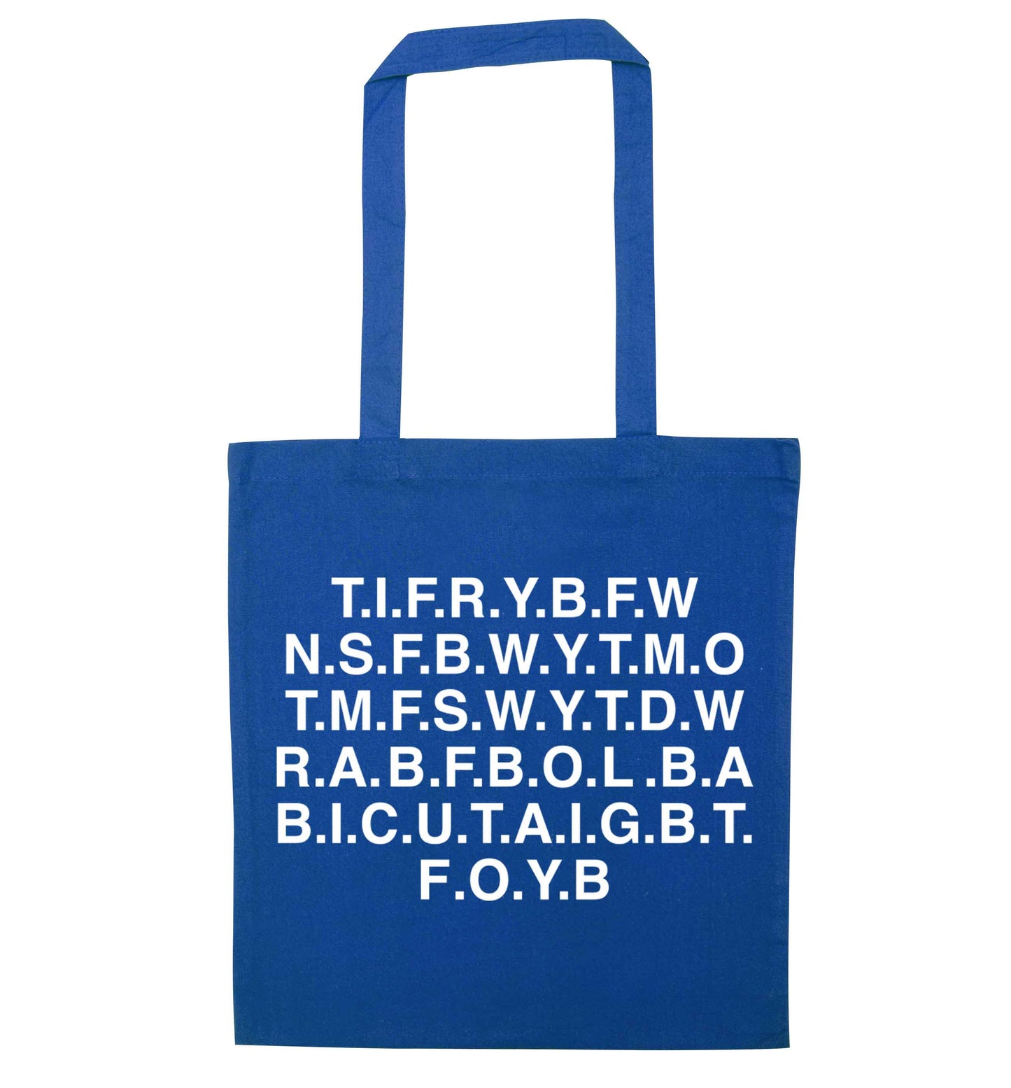 Gen Z funny viral meme  blue tote bag