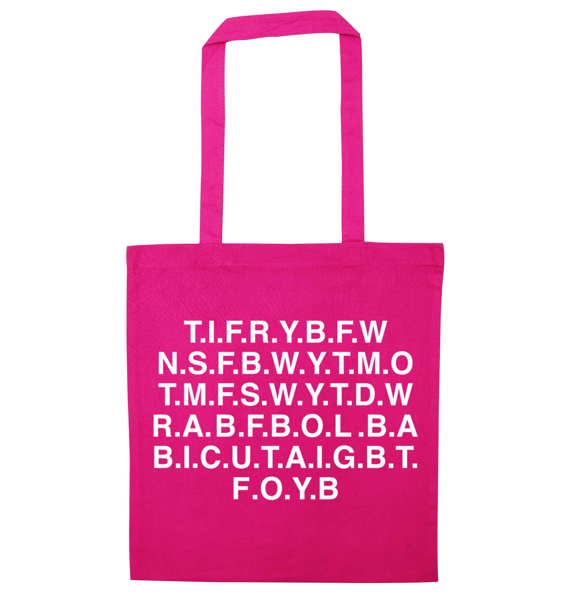 Gen Z funny viral meme  pink tote bag