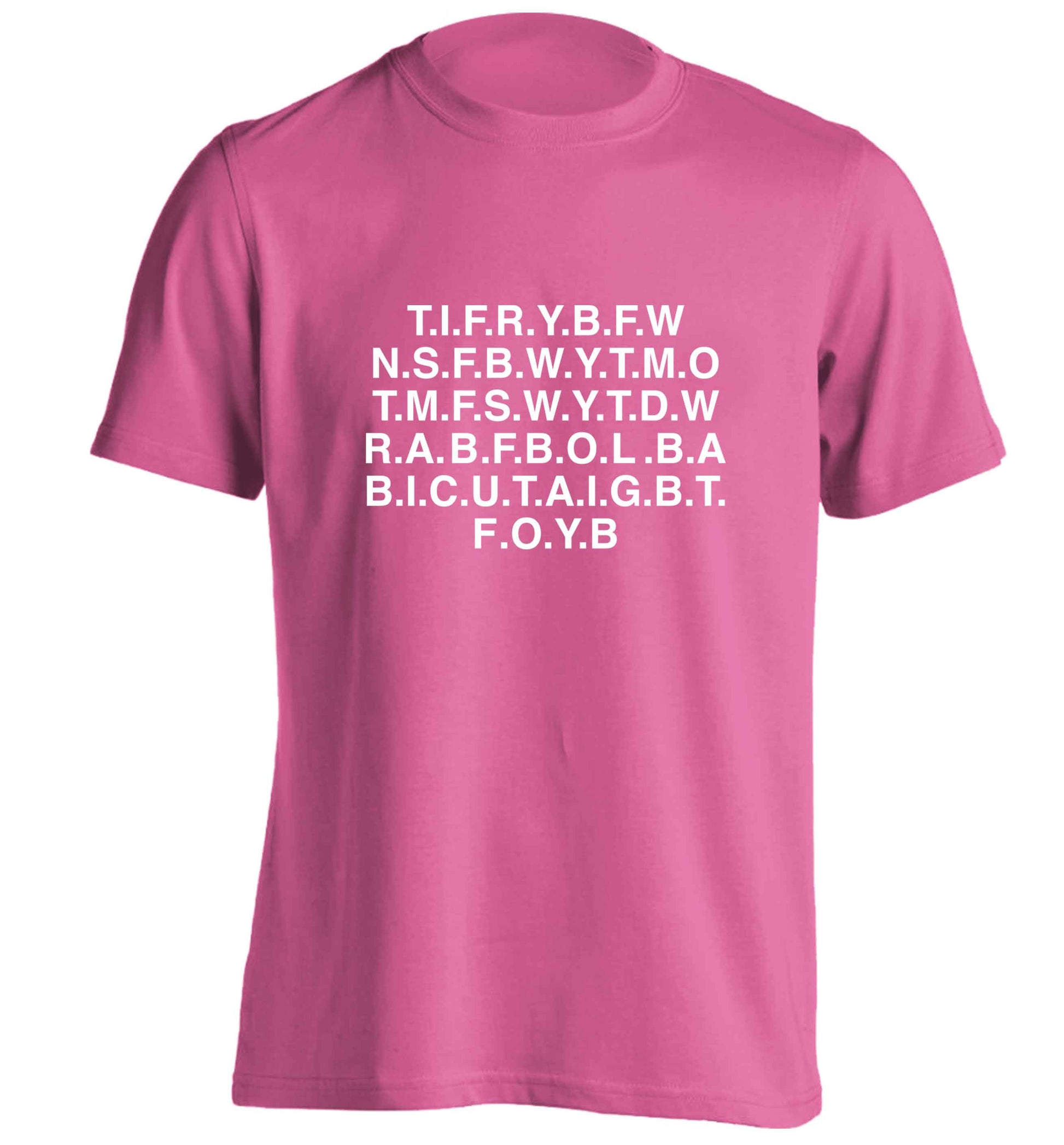 Gen Z funny viral meme  adults unisex pink Tshirt 2XL