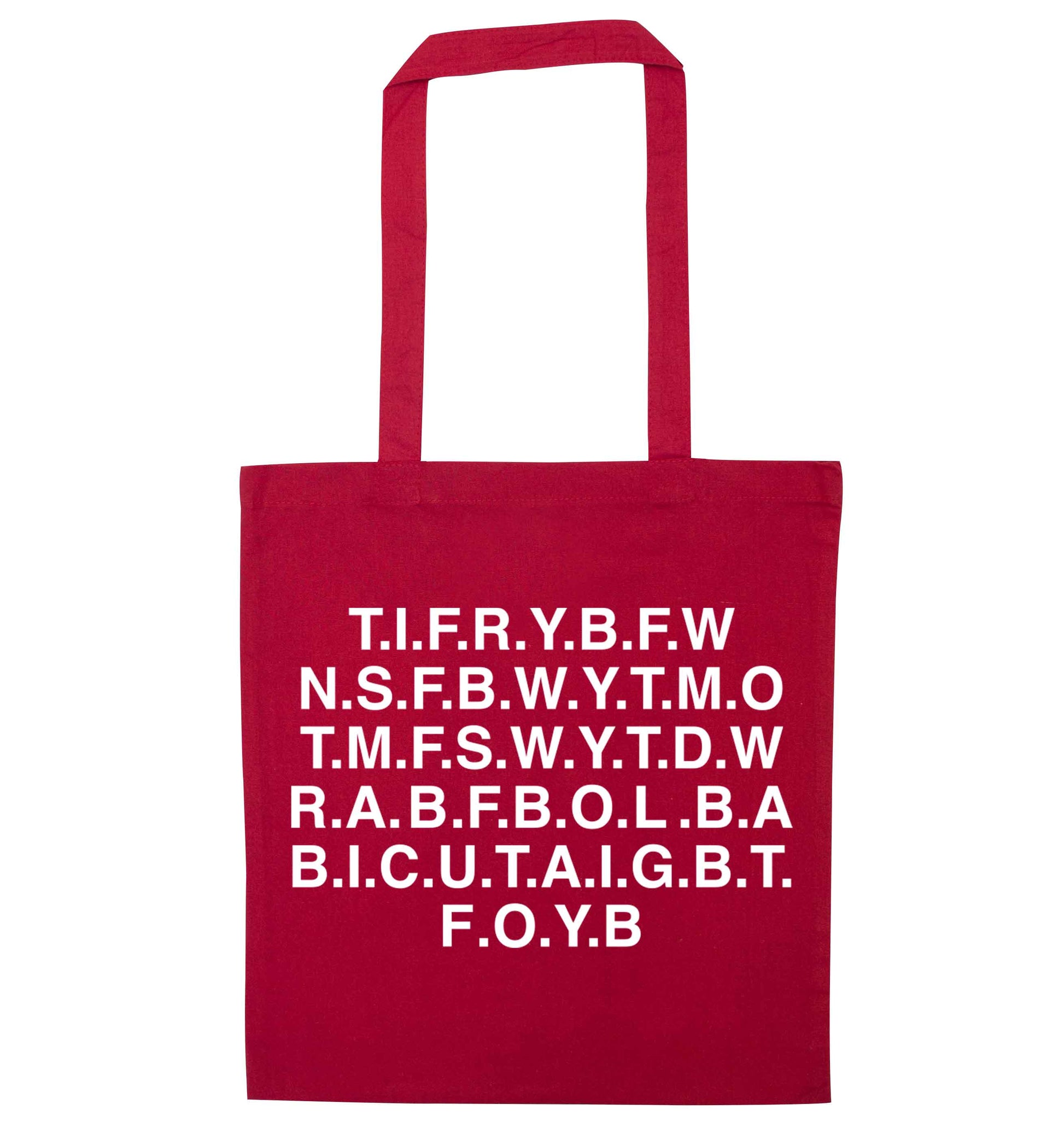 Gen Z funny viral meme  red tote bag