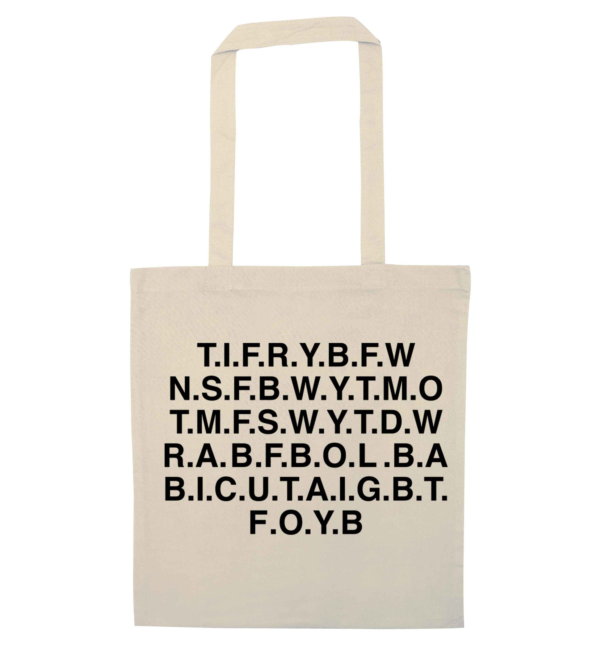 Gen Z funny viral meme  natural tote bag