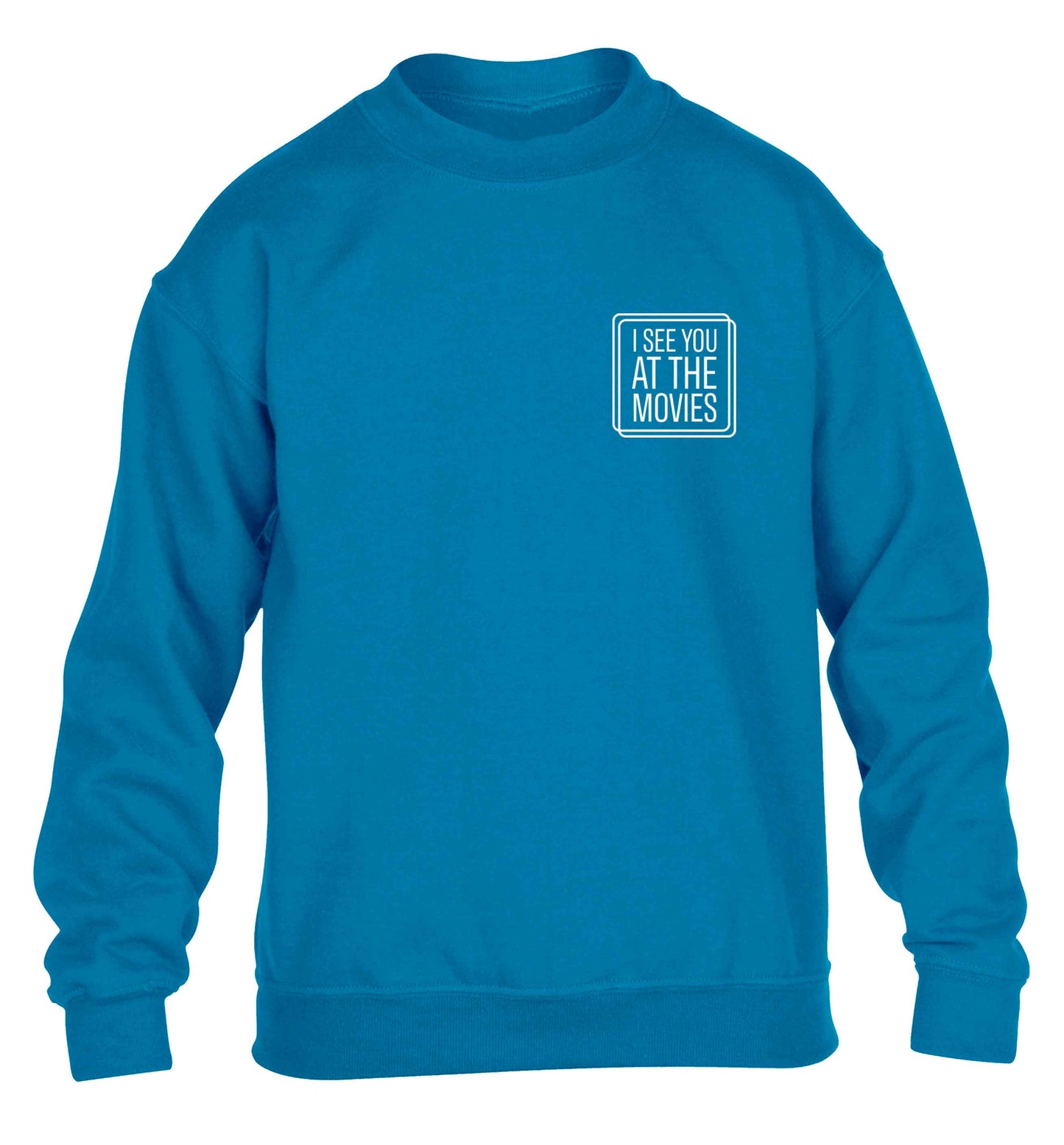 Gen Z funny viral meme  children's blue sweater 12-13 Years