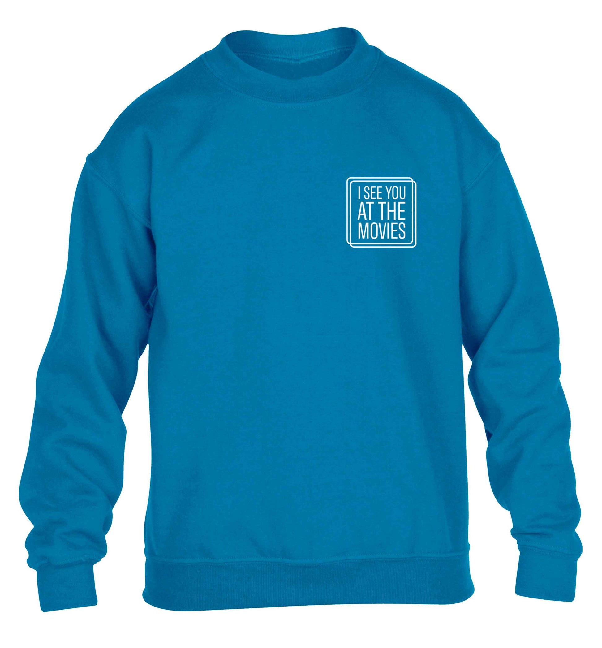 Gen Z funny viral meme  children's blue sweater 12-13 Years