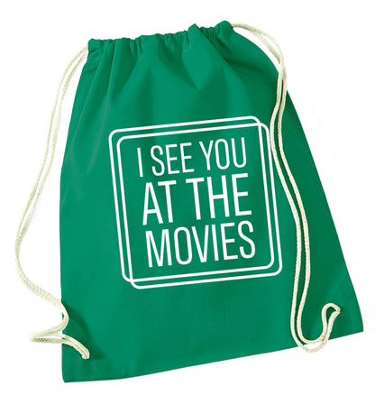 Gen Z funny viral meme  green drawstring bag