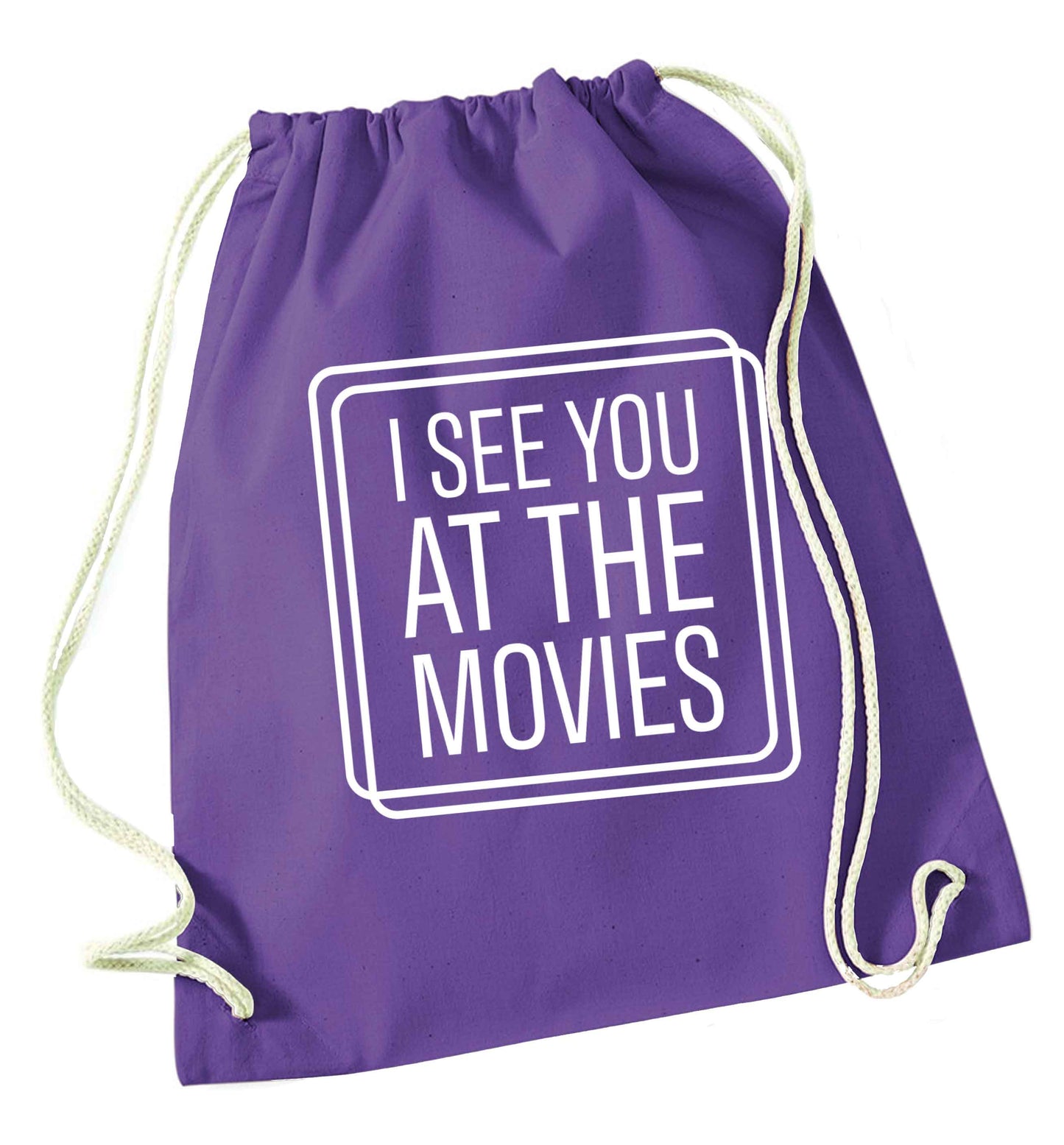 Gen Z funny viral meme  purple drawstring bag