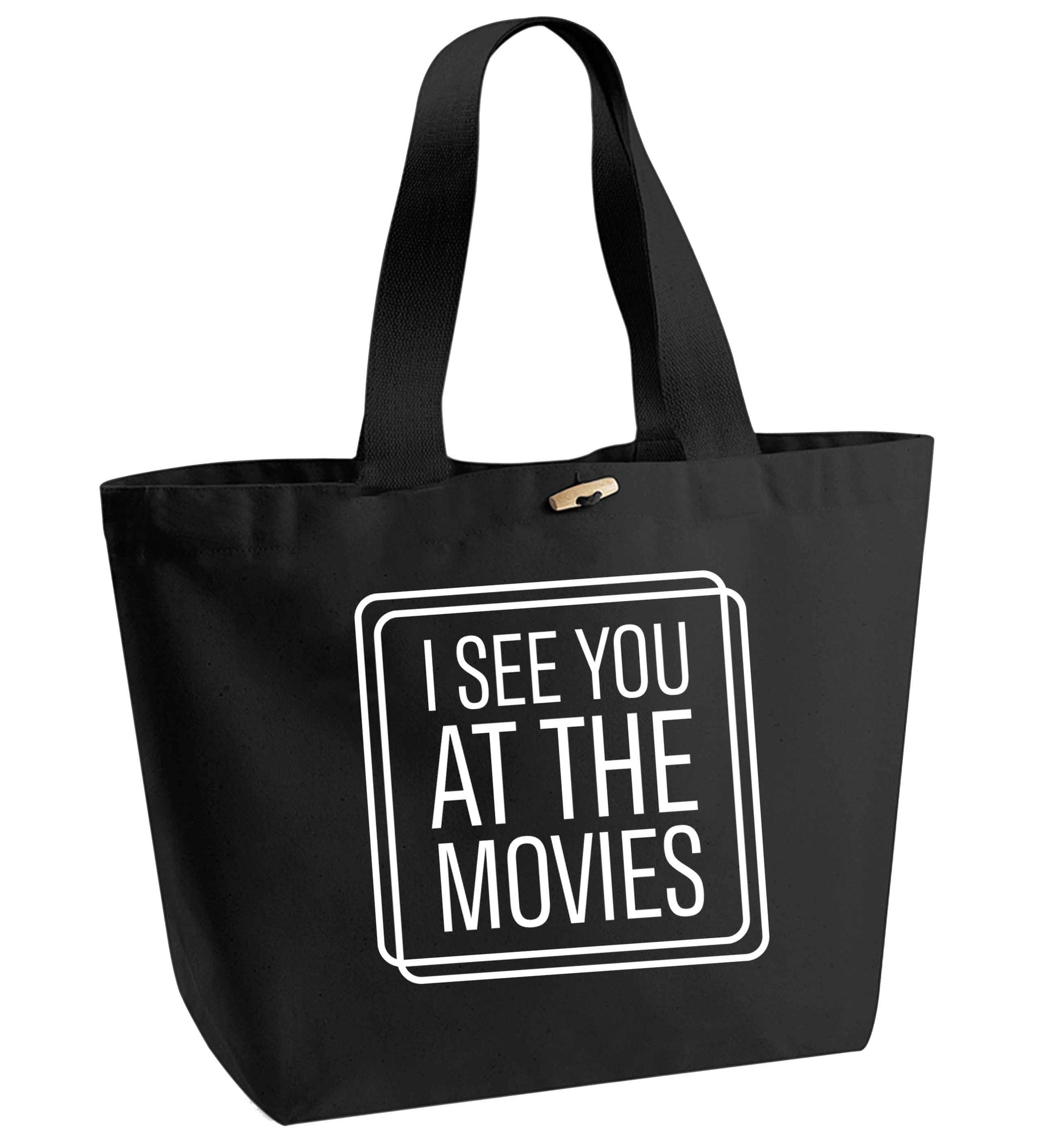 Gen Z funny viral meme  organic cotton premium tote bag with wooden toggle in black
