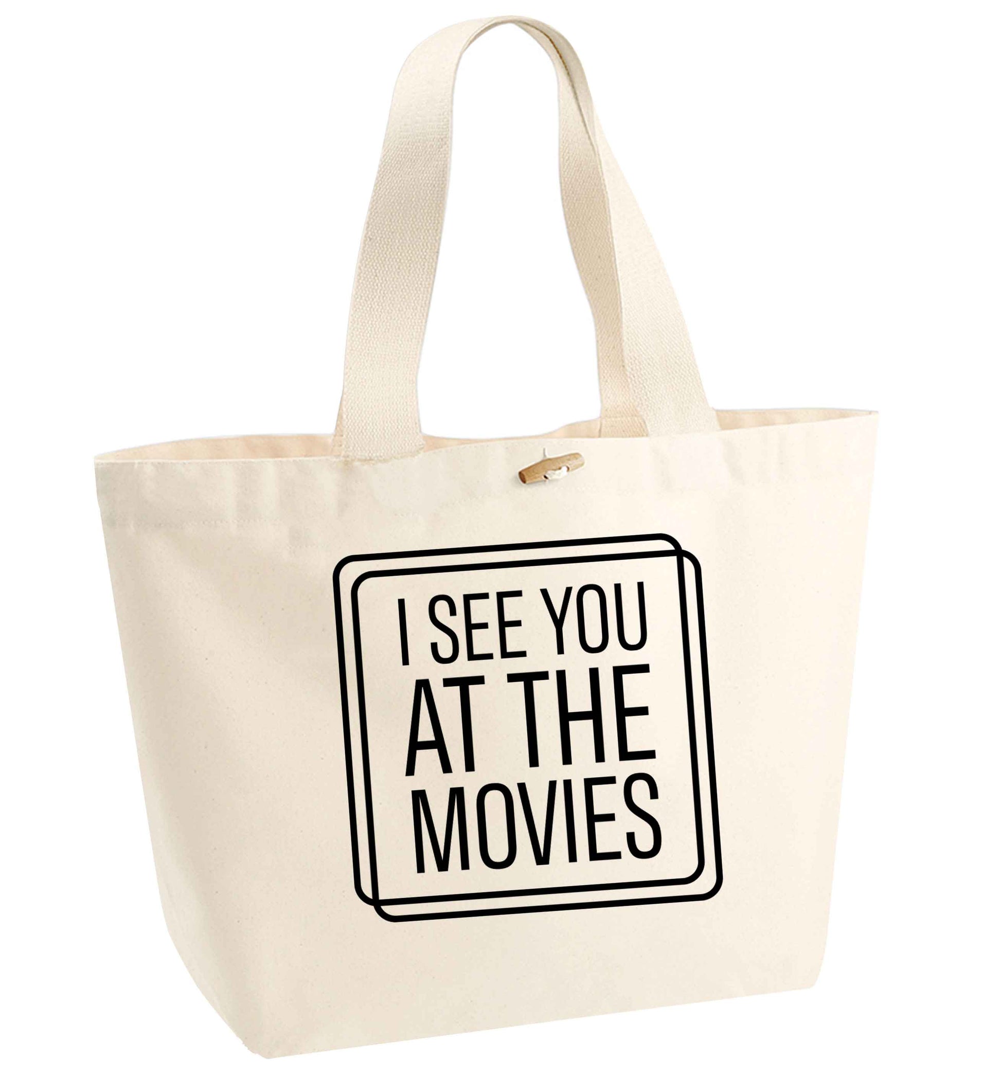 Gen Z funny viral meme  organic cotton premium tote bag with wooden toggle in natural