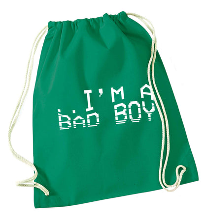 Gen Z funny viral meme  green drawstring bag