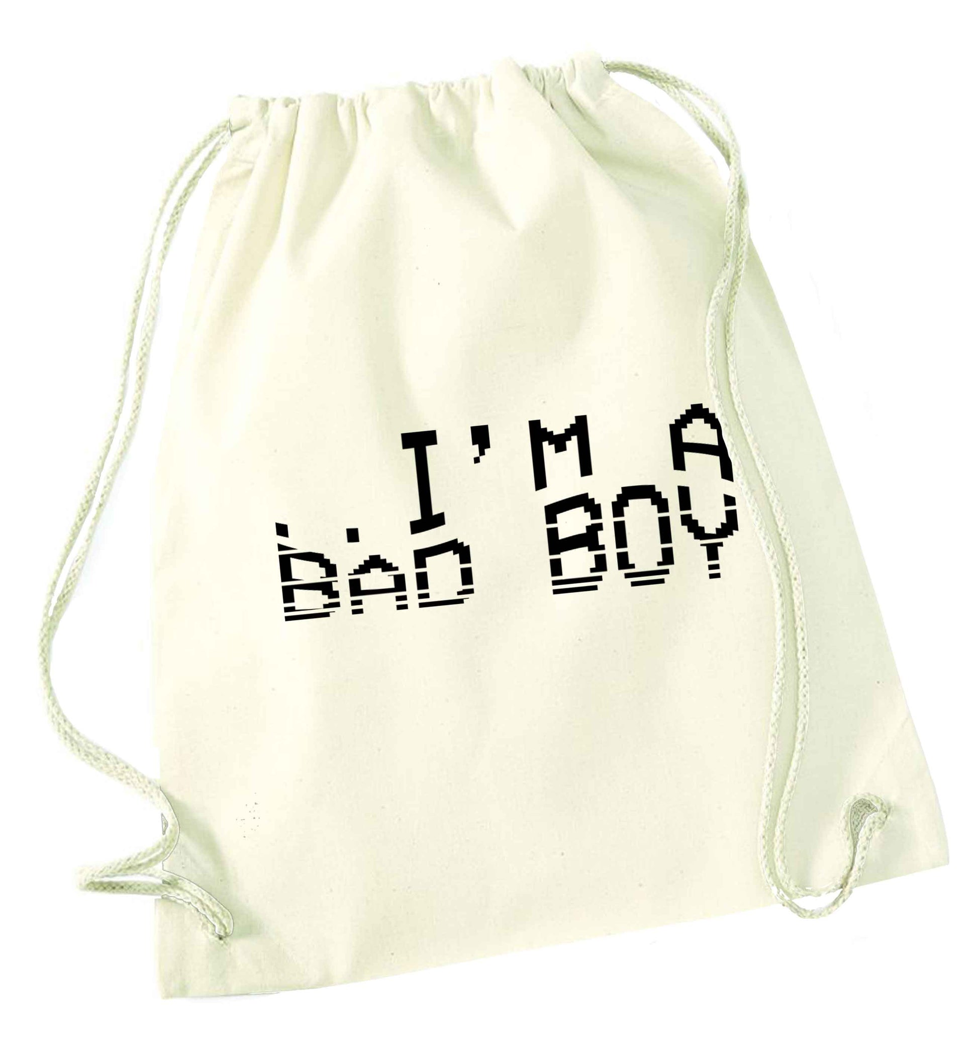 Gen Z funny viral meme  natural drawstring bag