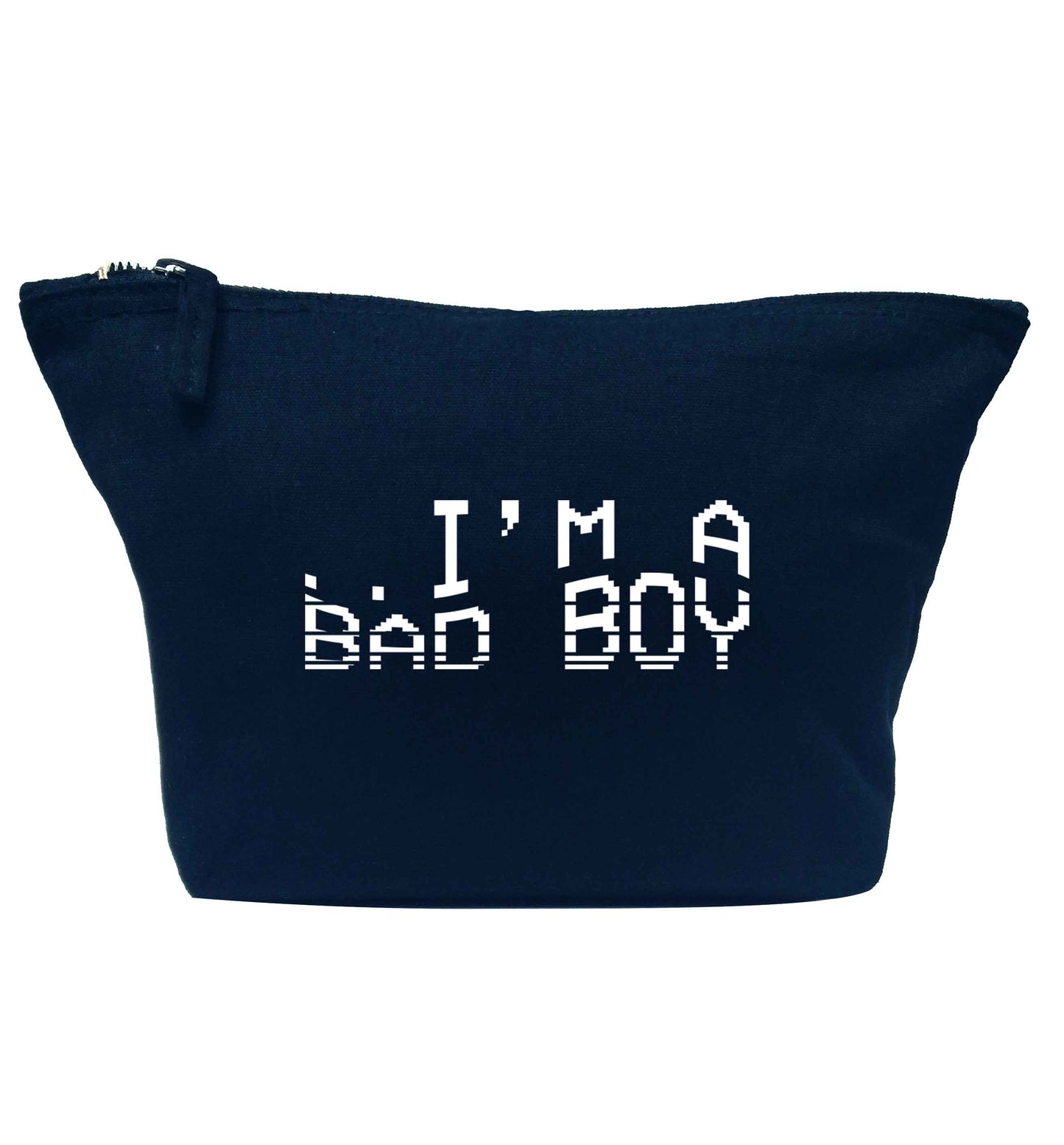 Gen Z funny viral meme  navy makeup bag