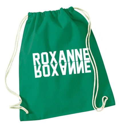 Misheard song lyrics - check!  green drawstring bag