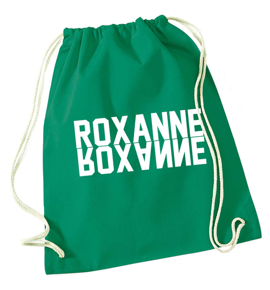 Misheard song lyrics - check!  green drawstring bag