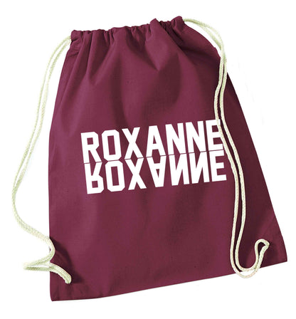 Misheard song lyrics - check!  maroon drawstring bag
