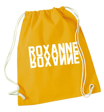 Misheard song lyrics - check!  mustard drawstring bag
