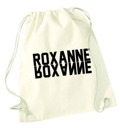 Misheard song lyrics - check!  natural drawstring bag