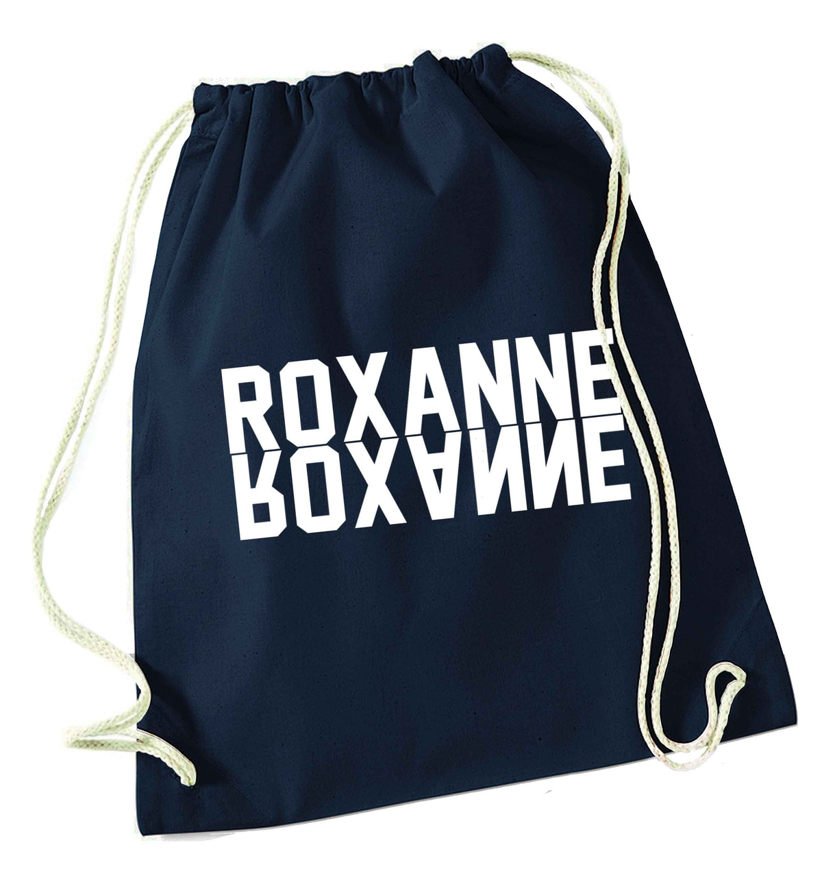 Misheard song lyrics - check!  navy drawstring bag