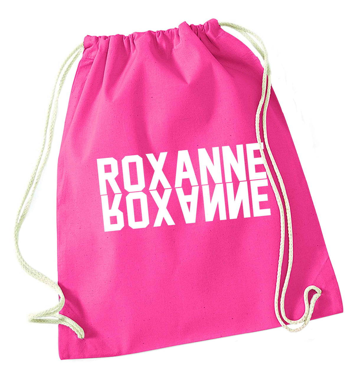 Misheard song lyrics - check!  pink drawstring bag