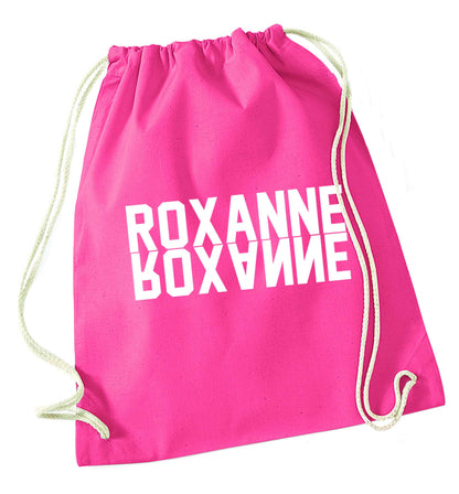 Misheard song lyrics - check!  pink drawstring bag