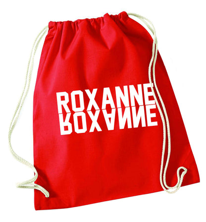 Misheard song lyrics - check!  red drawstring bag 