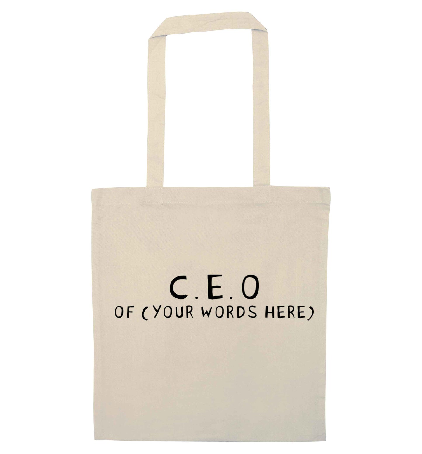 What are you president of? Personalise it here!  natural tote bag