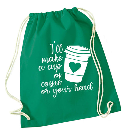 Misheard song lyrics - check!  green drawstring bag