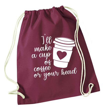 Misheard song lyrics - check!  maroon drawstring bag