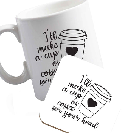10 oz Misheard song lyrics - check!    ceramic mug and coaster set right handed