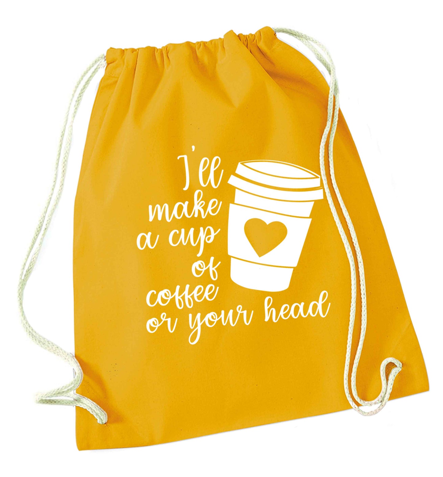 Misheard song lyrics - check!  mustard drawstring bag