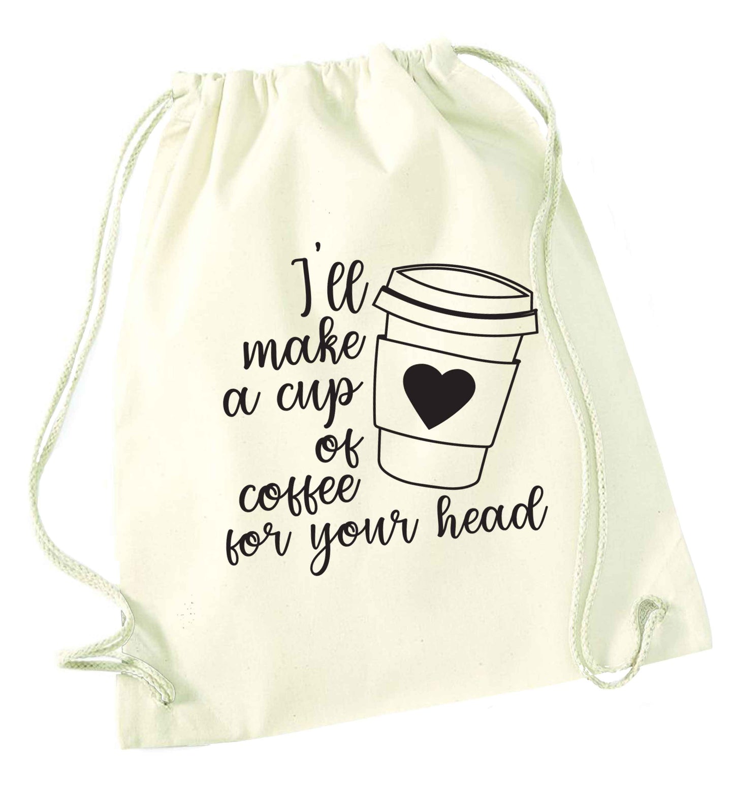 Misheard song lyrics - check!  natural drawstring bag