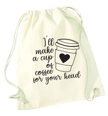 Misheard song lyrics - check!  natural drawstring bag