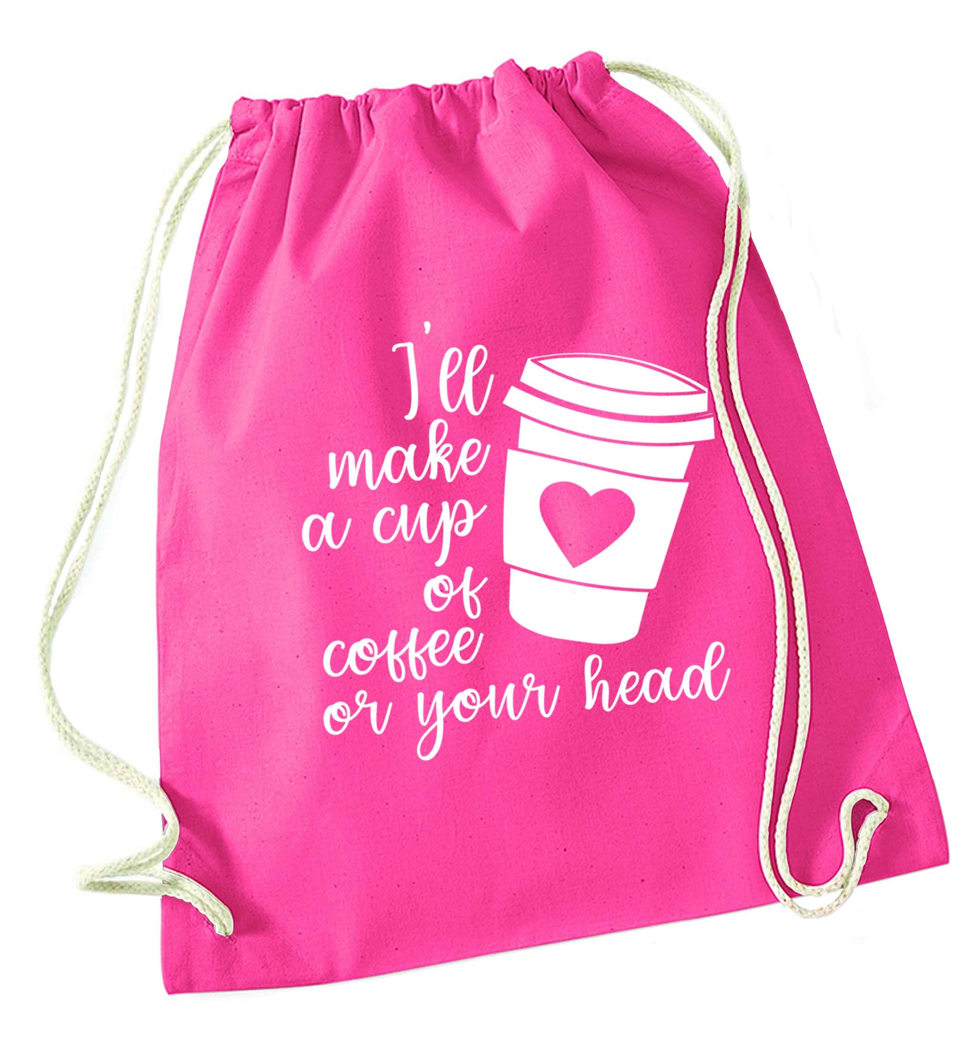 Misheard song lyrics - check!  pink drawstring bag