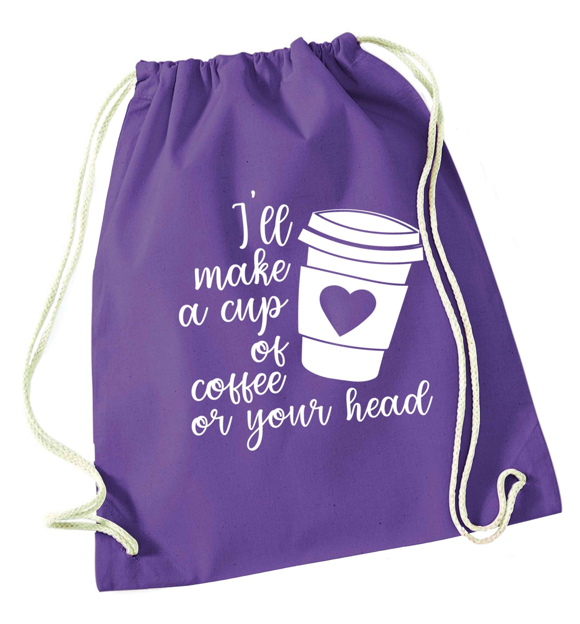 Misheard song lyrics - check!  purple drawstring bag