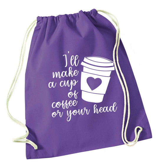 Misheard song lyrics - check!  purple drawstring bag