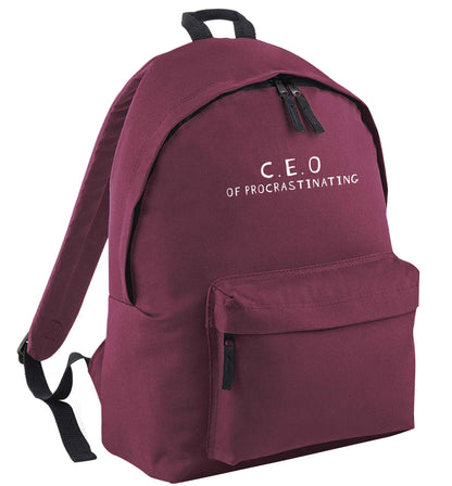 What are you president of? Personalise it here!  maroon adults backpack