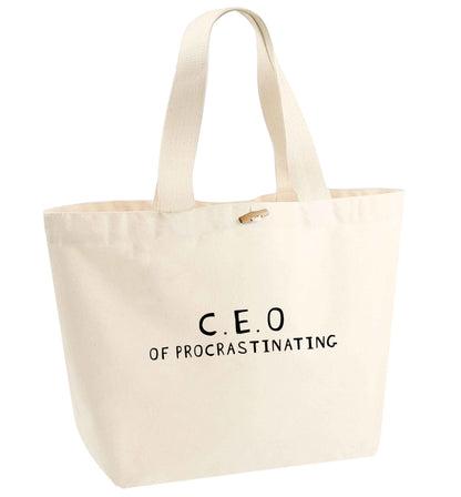 What are you president of? Personalise it here!  organic cotton premium tote bag with wooden toggle in natural
