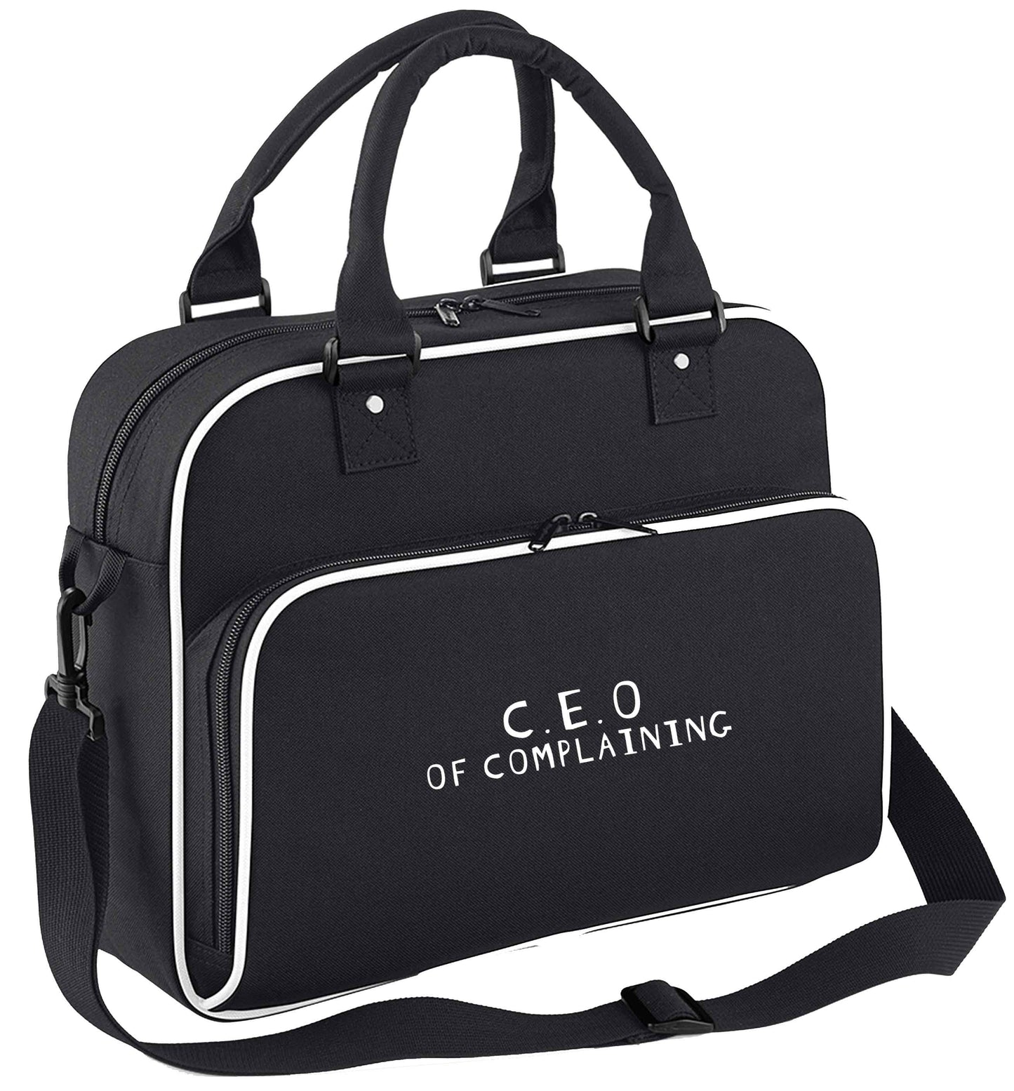 Excuse me can I talk to your manager? Know someone who just loves to complain? We think we might have the perfect gift for you!  children's dance bag black with white detail