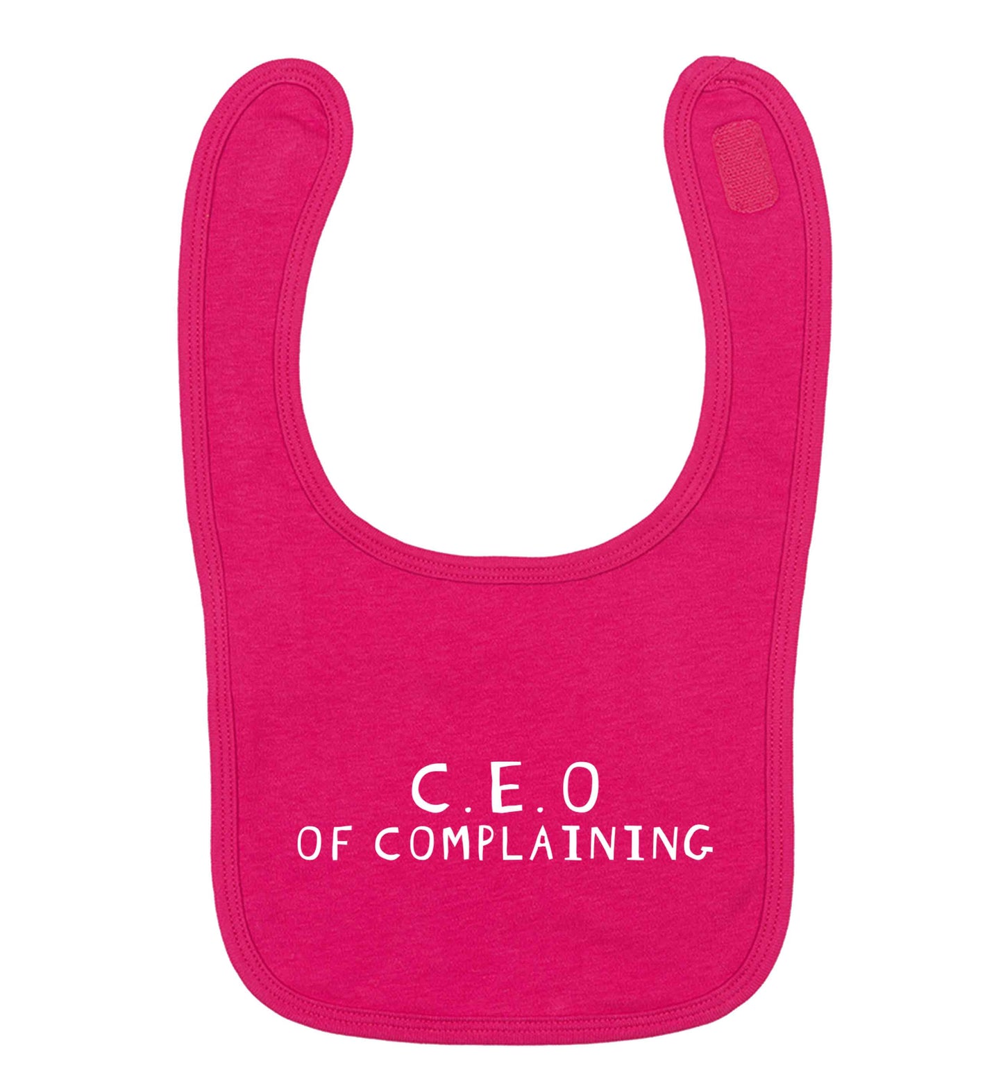 Excuse me can I talk to your manager? Know someone who just loves to complain? We think we might have the perfect gift for you!  dark pink baby bib