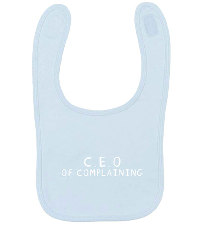 Excuse me can I talk to your manager? Know someone who just loves to complain? We think we might have the perfect gift for you!  pale blue baby bib