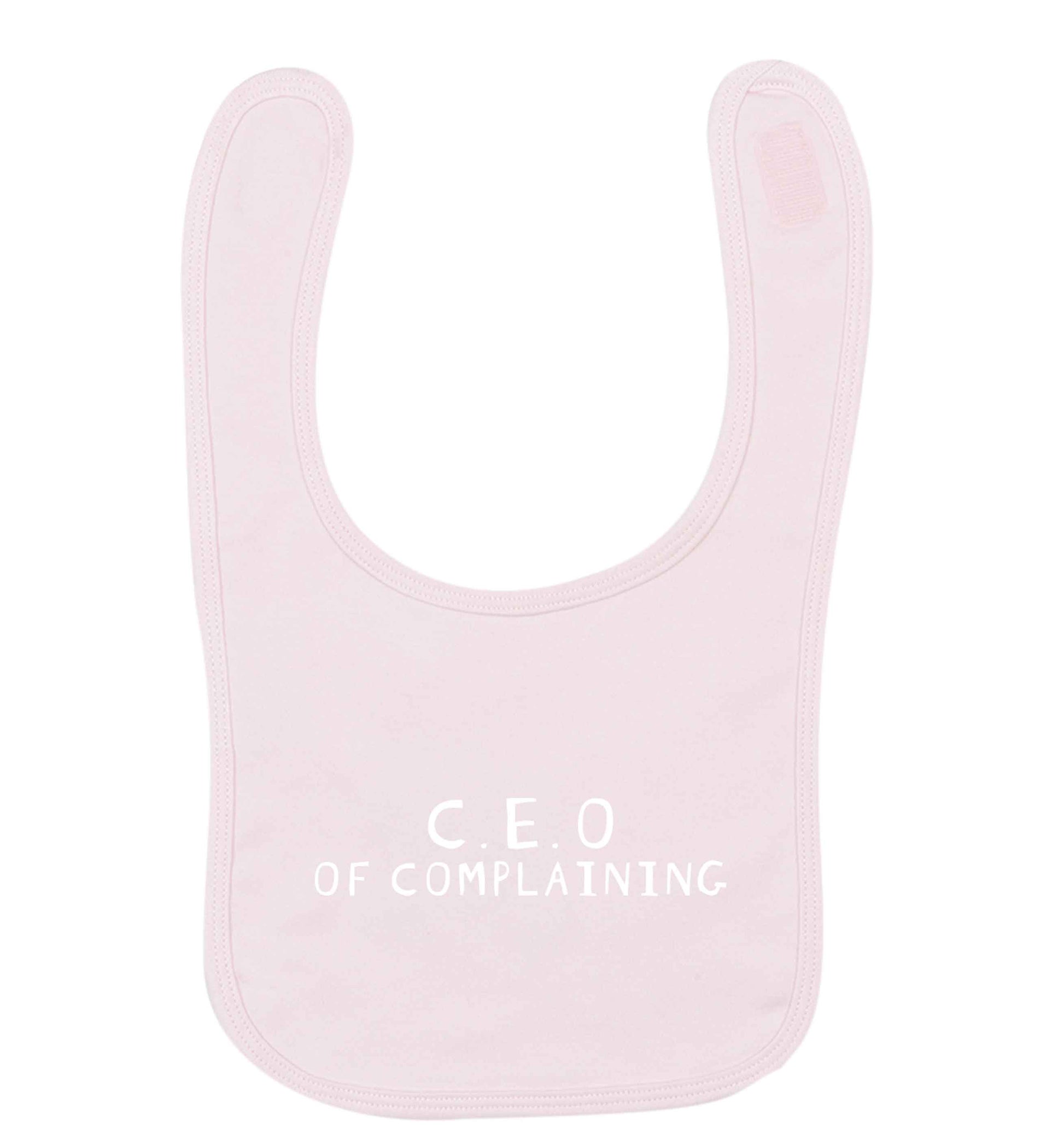 Excuse me can I talk to your manager? Know someone who just loves to complain? We think we might have the perfect gift for you!  pale pink baby bib