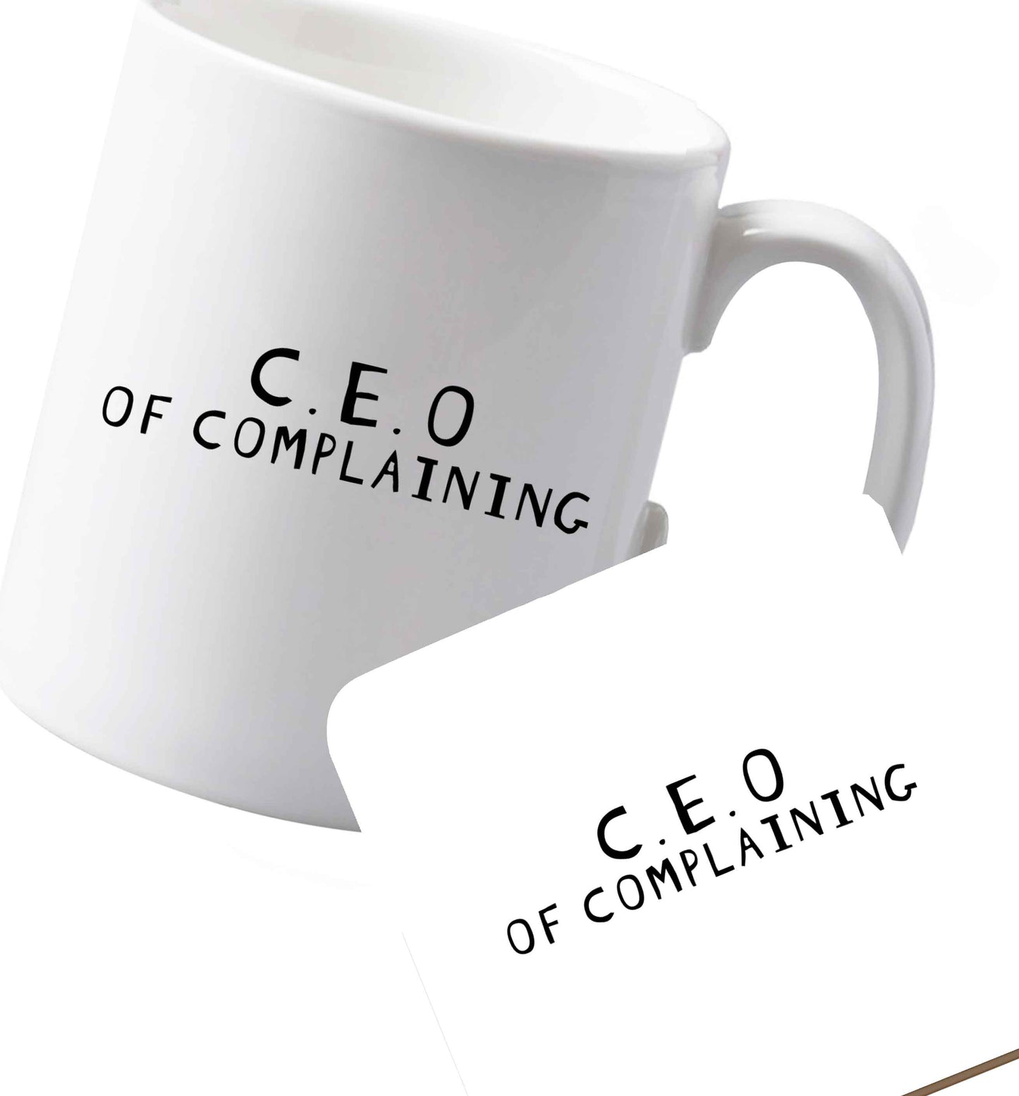10 oz Ceramic mug and coaster Excuse me can I talk to your manager? Know someone who just loves to complain? We think we might have the perfect gift for you!    both sides