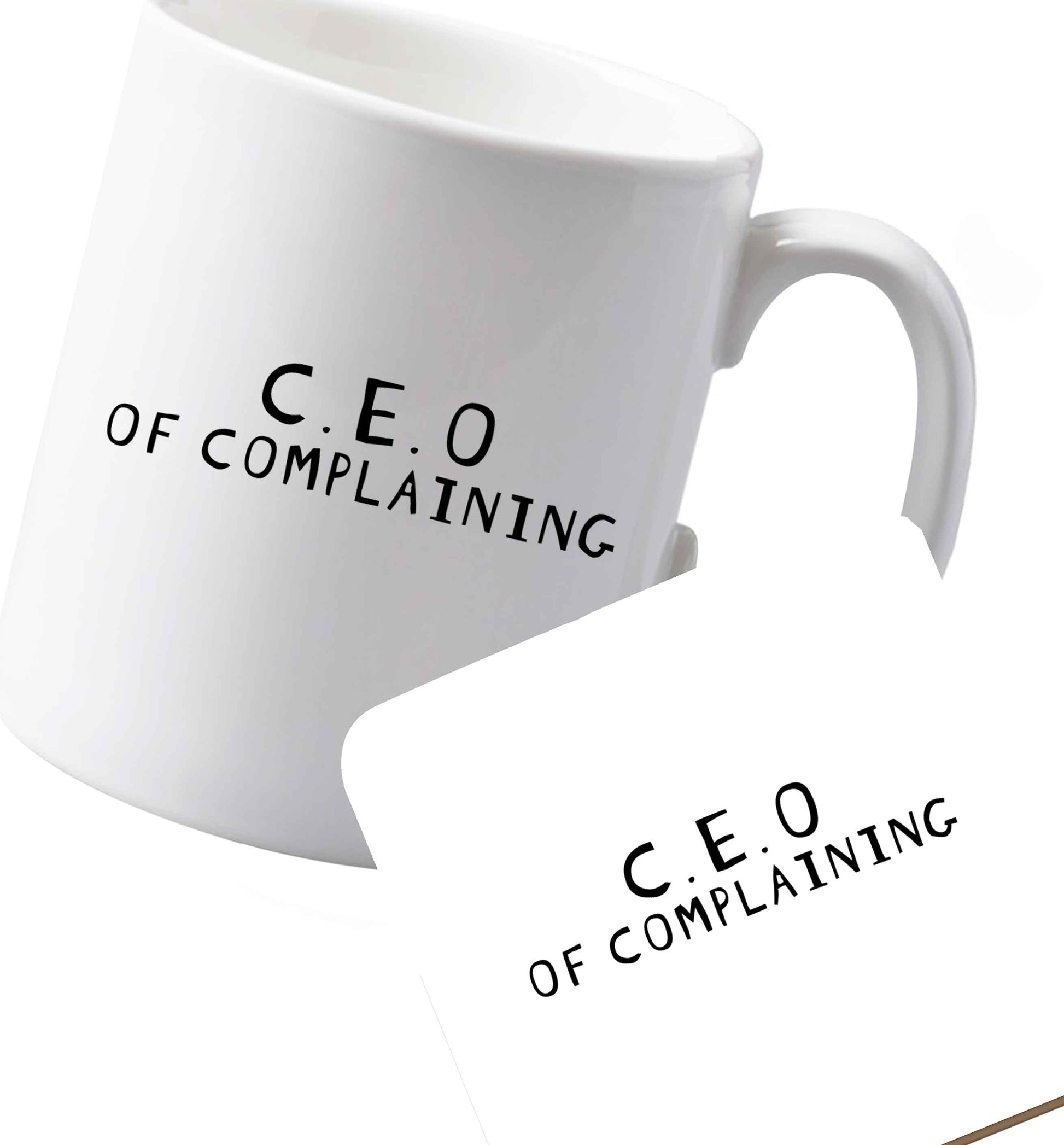10 oz Ceramic mug and coaster Excuse me can I talk to your manager? Know someone who just loves to complain? We think we might have the perfect gift for you!    both sides