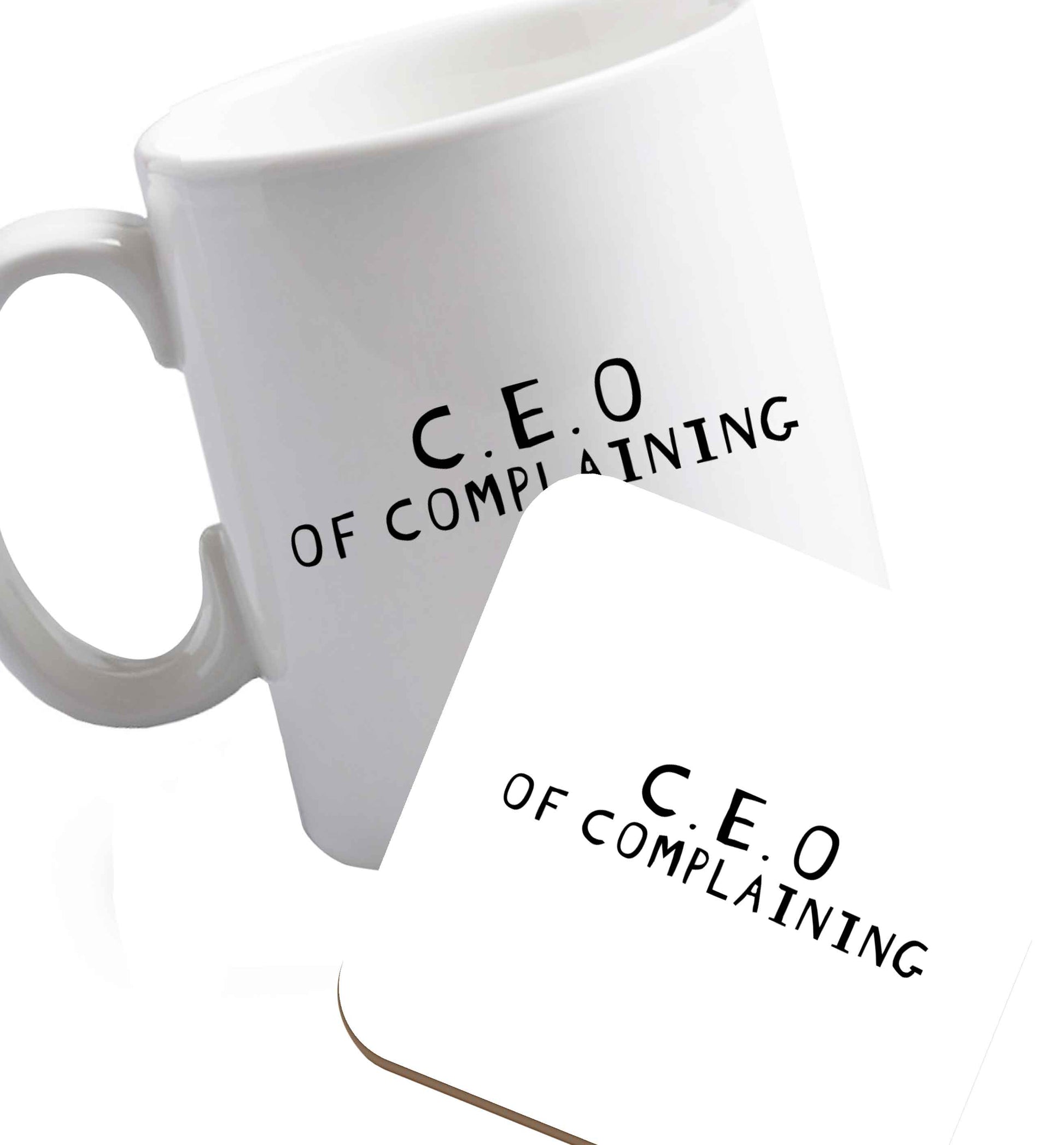 10 oz Excuse me can I talk to your manager? Know someone who just loves to complain? We think we might have the perfect gift for you!    ceramic mug and coaster set right handed