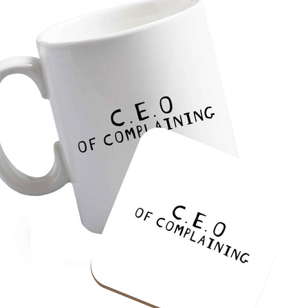 10 oz Excuse me can I talk to your manager? Know someone who just loves to complain? We think we might have the perfect gift for you!    ceramic mug and coaster set right handed