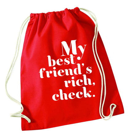 Got a rich best friend? Why not ask them to get you this, just let us  know and we'll tripple the price ;)  red drawstring bag 