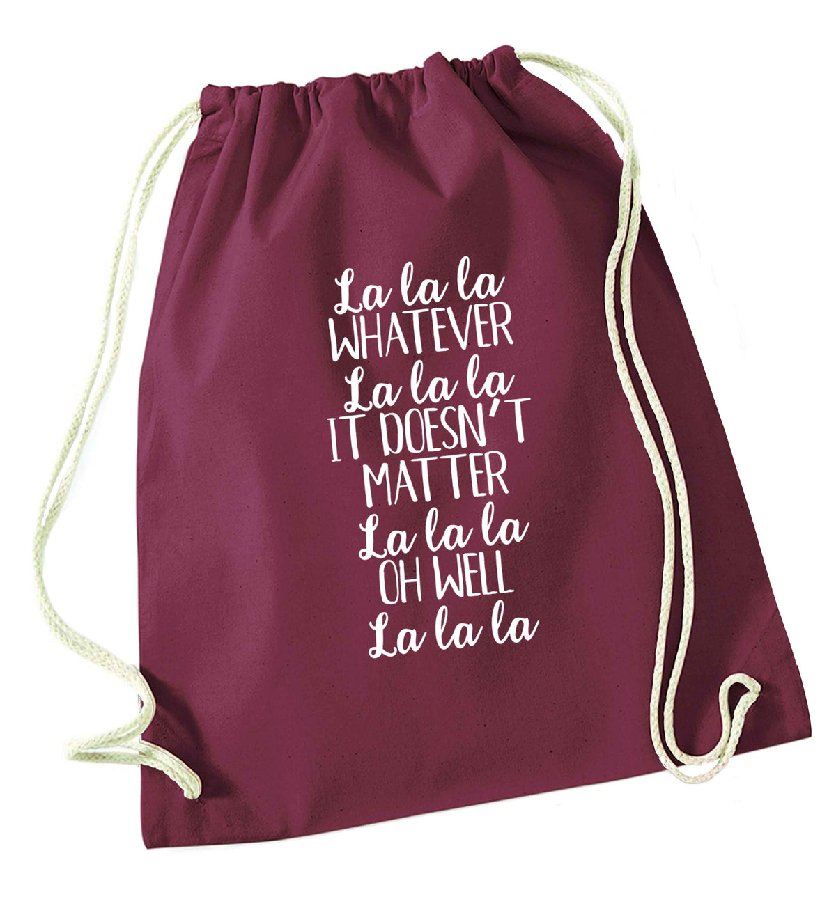 Viral song lyrics - check! Gen z babies where you at? maroon drawstring bag