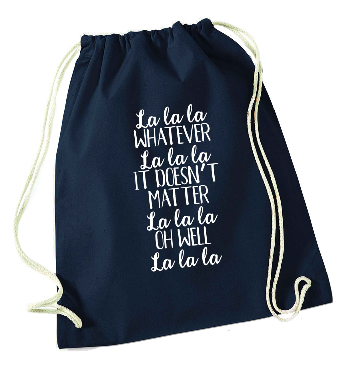 Viral song lyrics - check! Gen z babies where you at? navy drawstring bag
