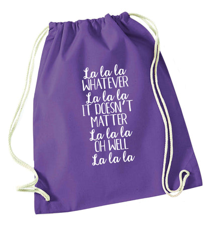 Viral song lyrics - check! Gen z babies where you at? purple drawstring bag