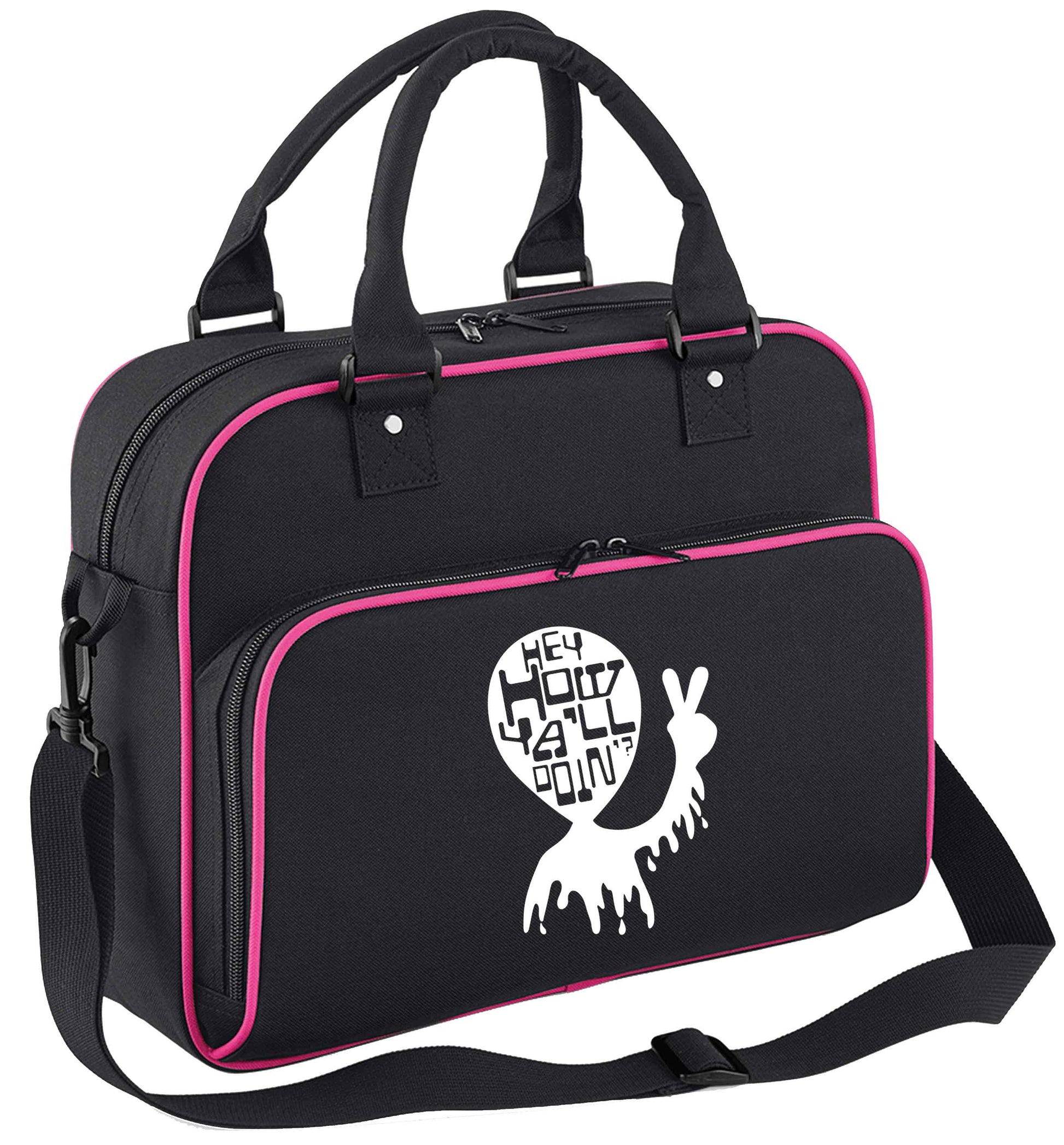 Misheard song lyrics - check!  children's dance bag black with pink detail