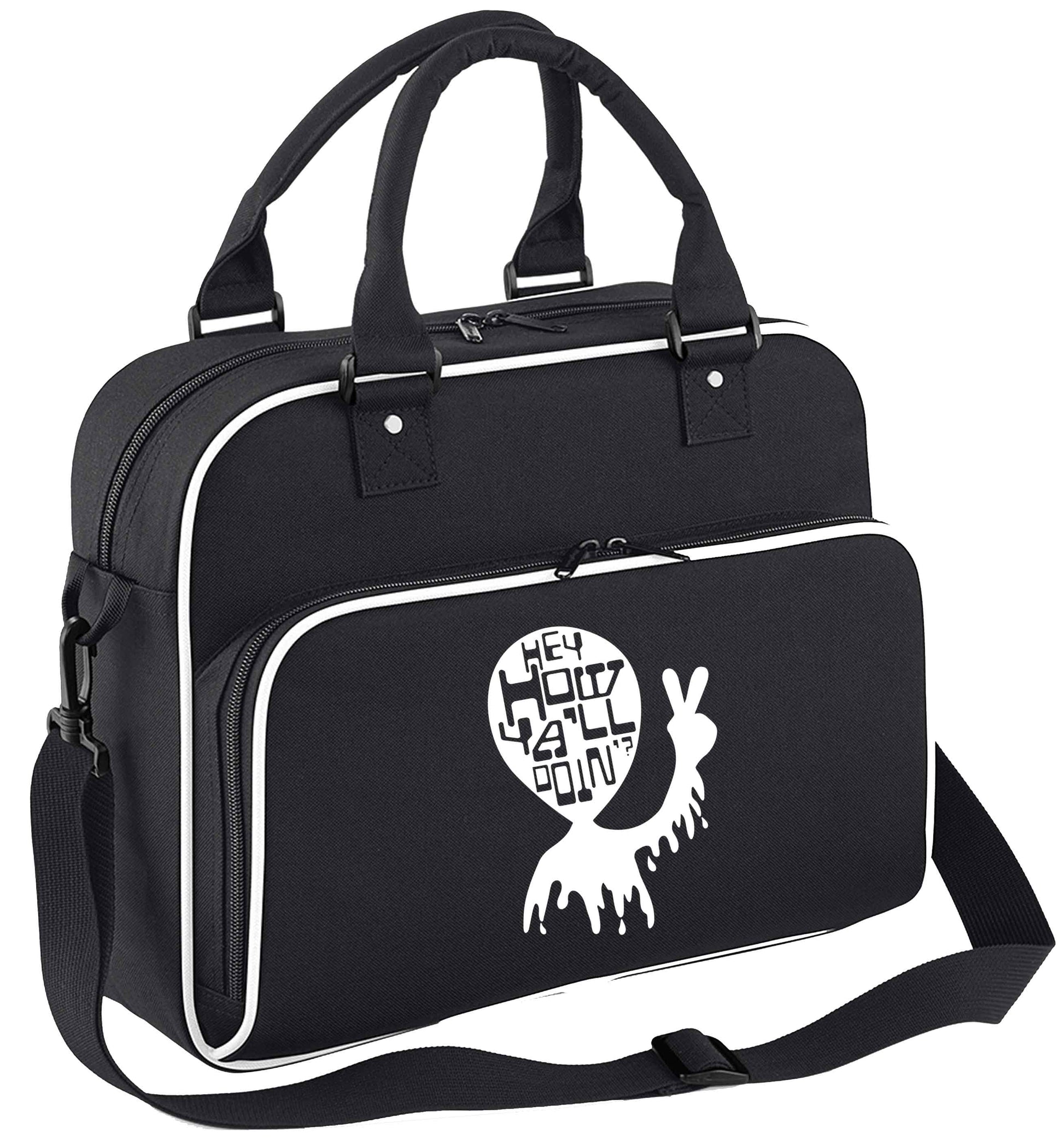 Misheard song lyrics - check!  children's dance bag black with white detail